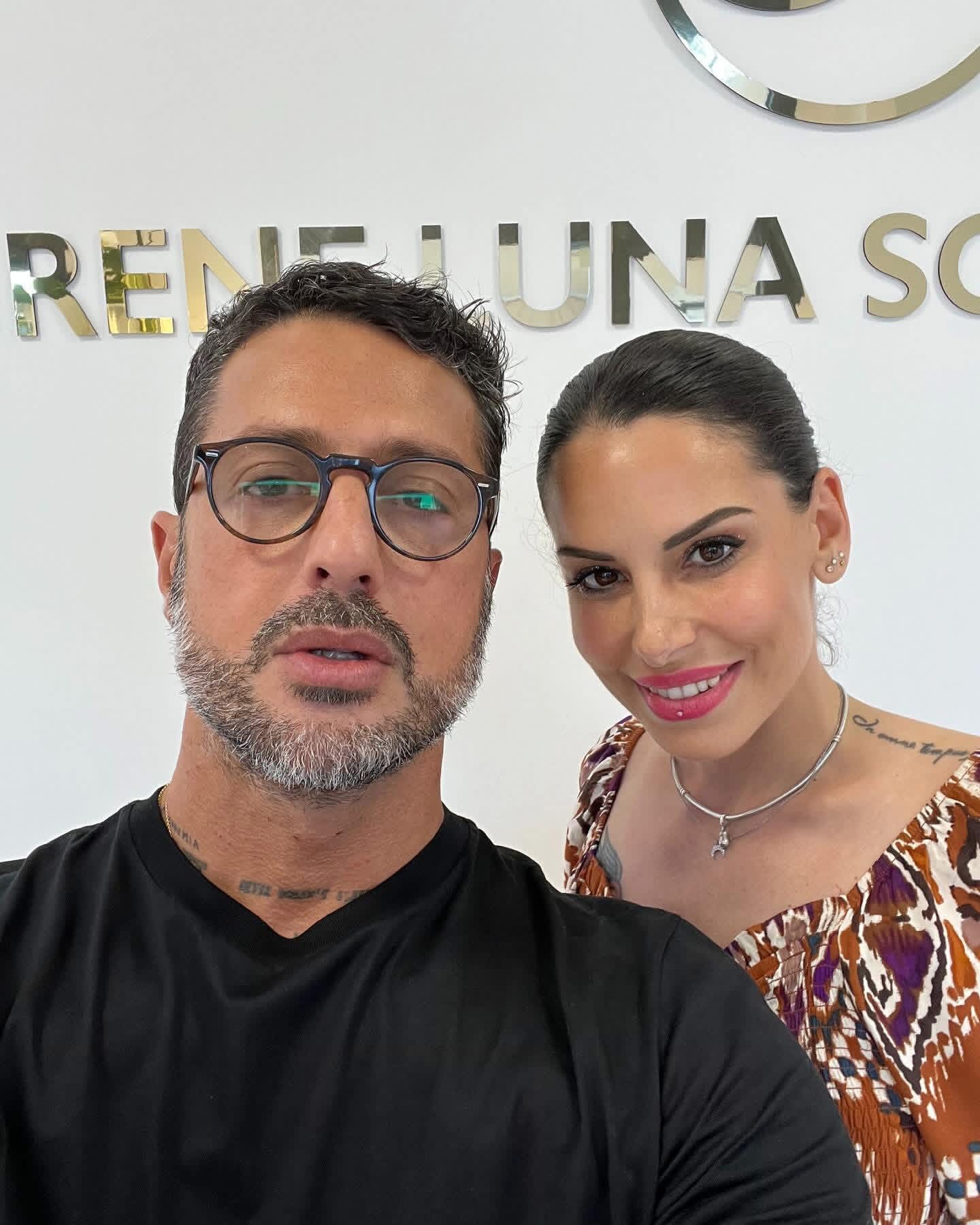 Irene Luna con Fabrizio Corona